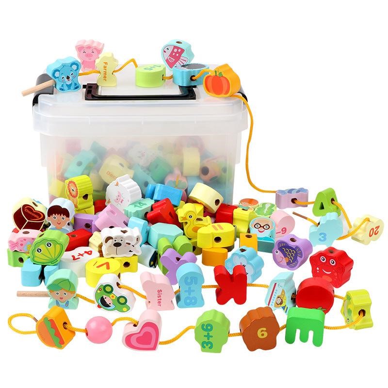 thumbnail image 2 of Wooden Lacing Beads | Lacing Beads For Kids 2 of 13