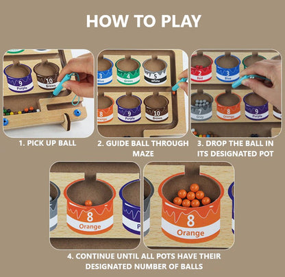 MazeMagic™ Montessori Color And Number Ball Maze