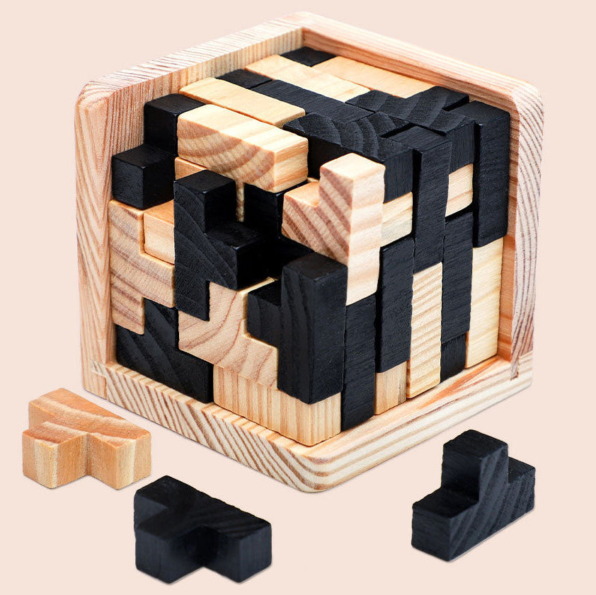 CleverCraft™ Wooden Puzzle Cube