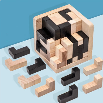 CleverCraft™ Wooden Puzzle Cube