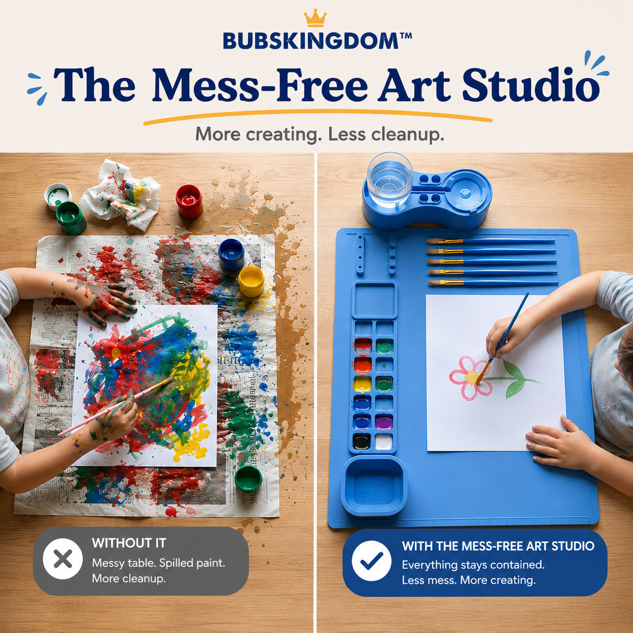 BubsKingdom™ Mess-Free Art Studio