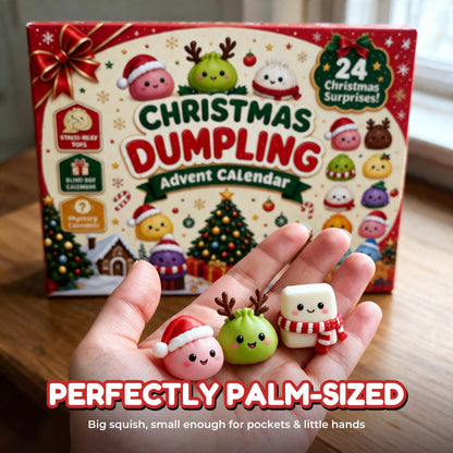 Three mini squishies in a child's palm to show the size