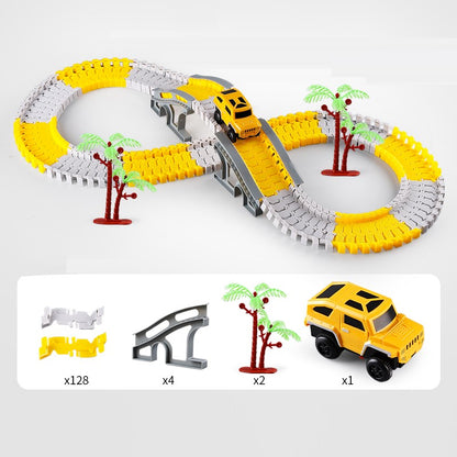 Construction Track Playset - 135pcs Building Toy Set